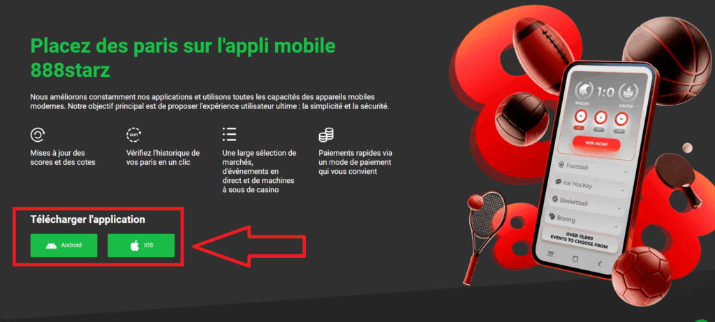 888Starz mobile app