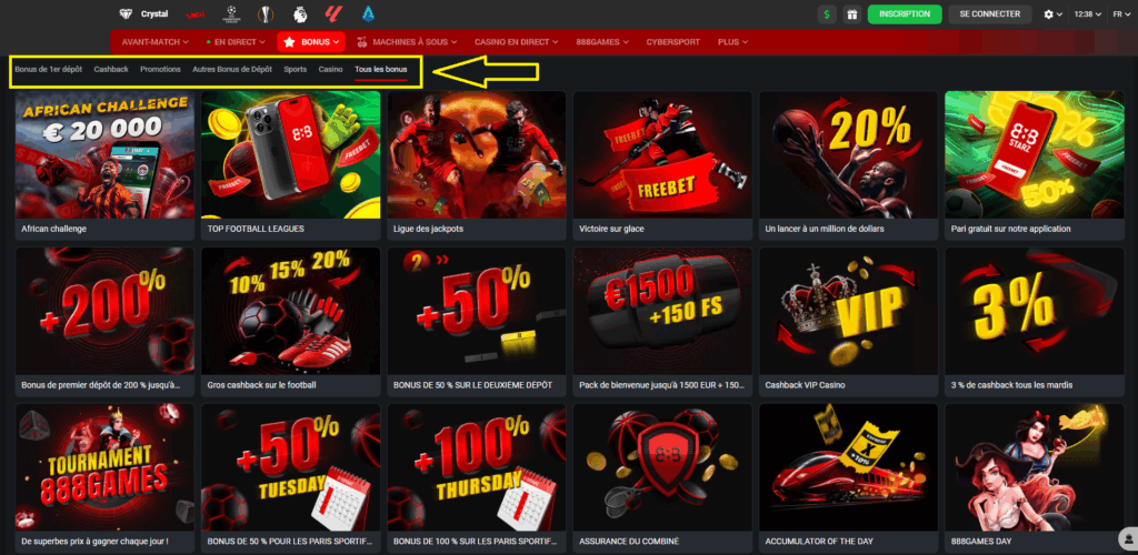 Valeur du bonus de bienvenue du casino