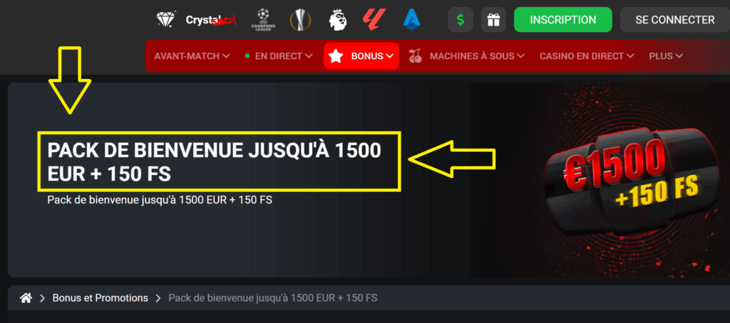 Bonus casino en ligne